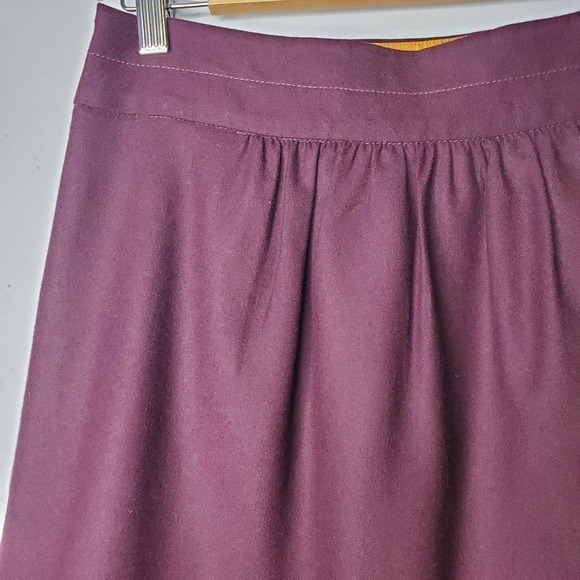 J. Crew Wool Blend Sidewalk Skirt Burgundy Size 2 - Picture 3 of 8